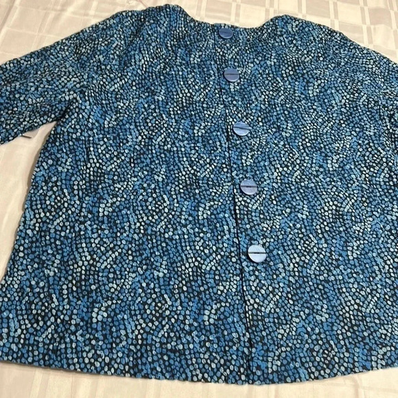 Habitat top,women NEW! M& L,Grotto,44815,Turquoise boxy,oversize,multimedia - Picture 10 of 16